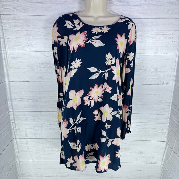 VTG Billabong y2k xs blue pink mini Floral dress fairy coquette beach cottage - Picture 1 of 6